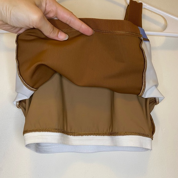 Beach Riot Brown and Blue Sports Bra - Picture 8 of 10